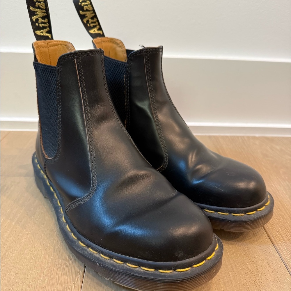 Dr. Martens Black Leather Chelsea Boots - Size 8 Mens